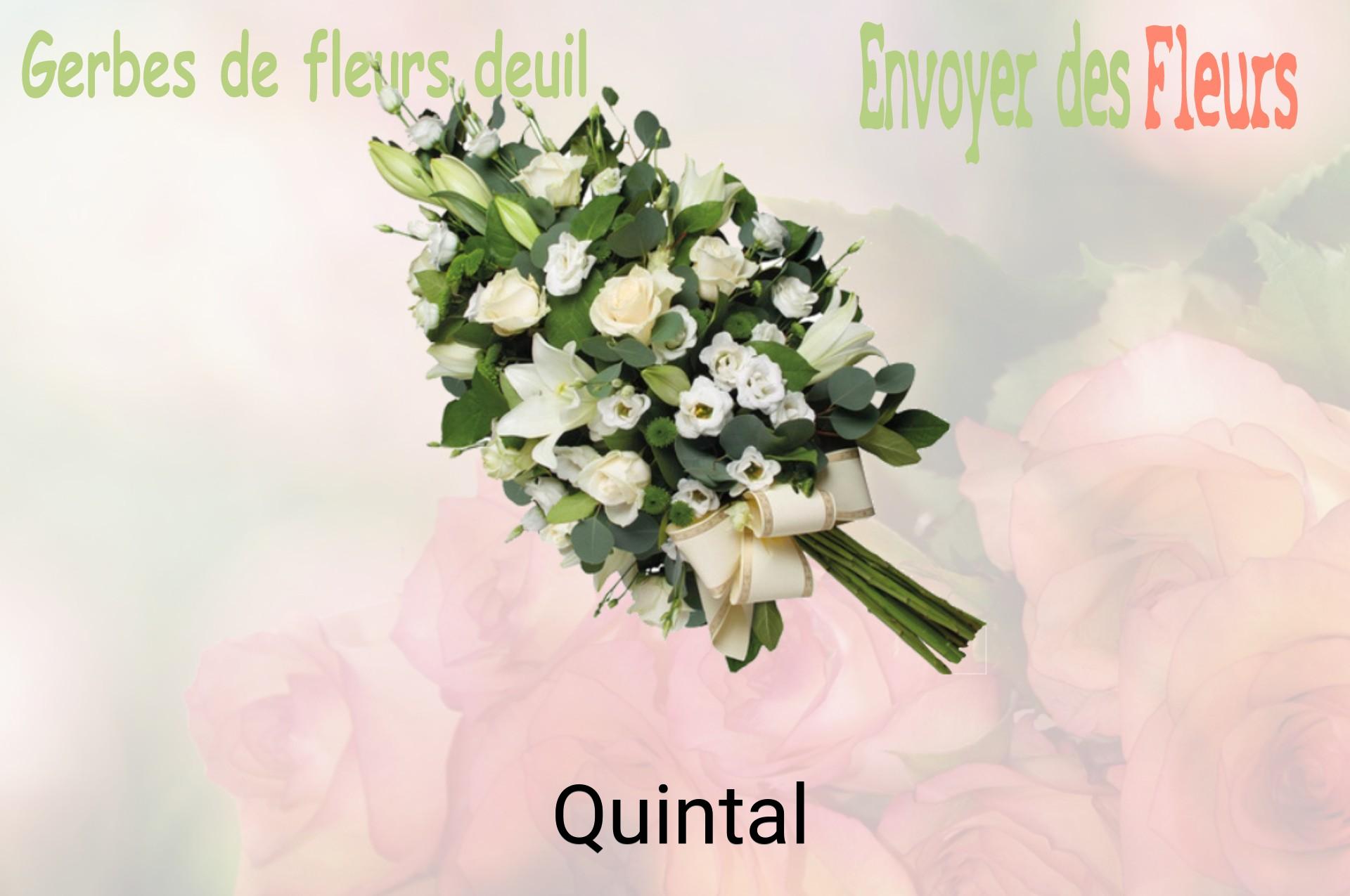 Gerbe de fleurs de deuil livrée à Quintal